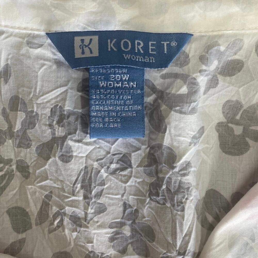 Koret Woman 2-Piece Set – Floral Blouse & Cropped Pants Plus Size - Picture 4 of 8